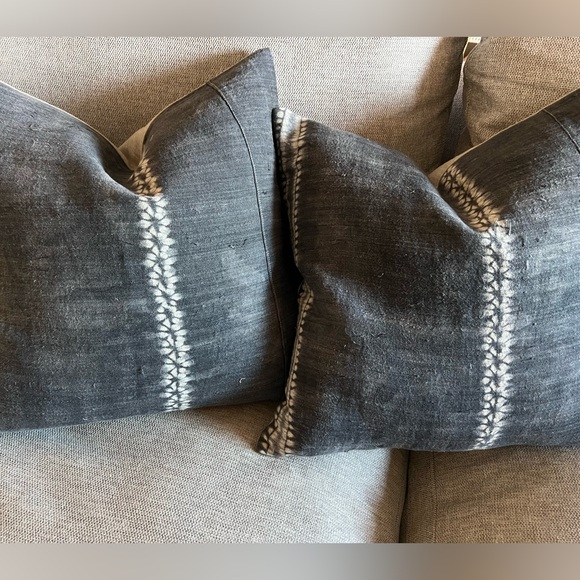 Set of TWO Vintage Mudcloth Throw Pillows - Picture 1 of 2